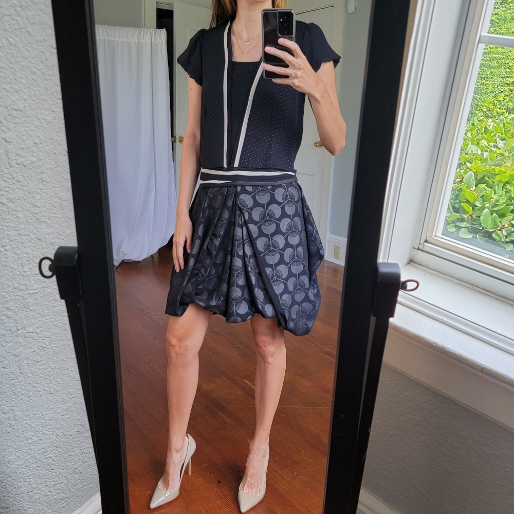 NORDSTROM 1920s STYLE LOTUS DROP WAIST DRESS